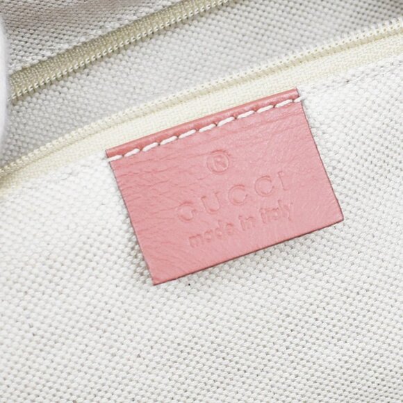 GUCCI Diamante Sukey Shoulder Bag Charm Canvas Leather Brown Pink 84KB255 - Picture 14 of 16